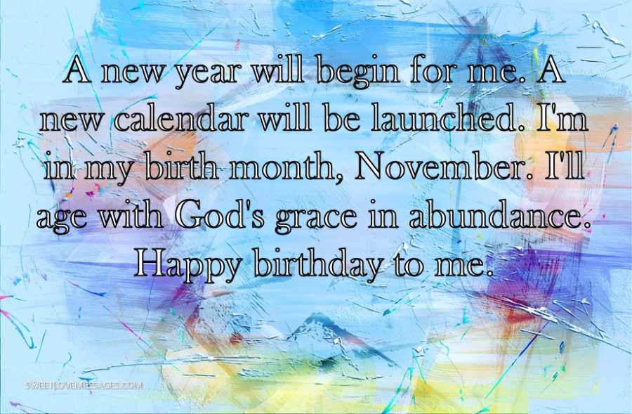 A new year will begin for me