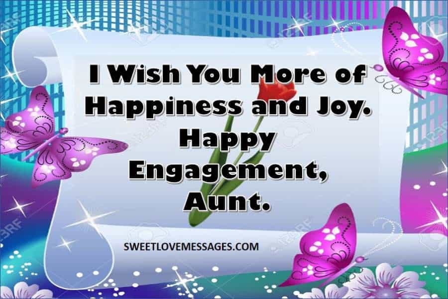Engagement Wishes for Aunt