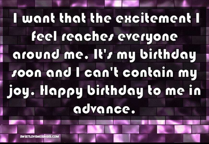 I want that the excitement I feel reaches 