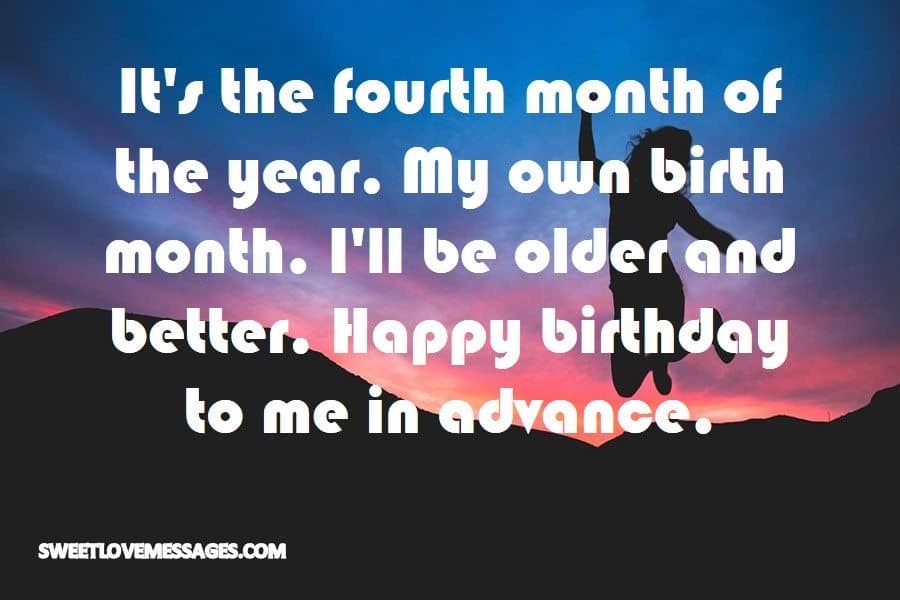 It's the fourth month of the year
