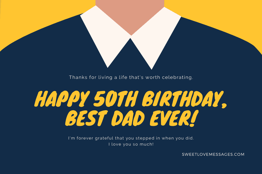 Happy 50th Birthday Wishes for Dad 2