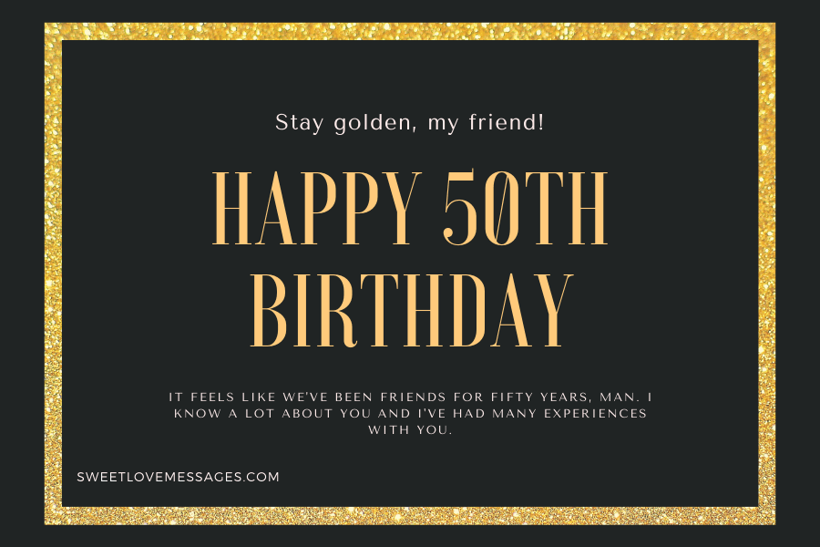 Happy 50th Birthday Wishes for Friend