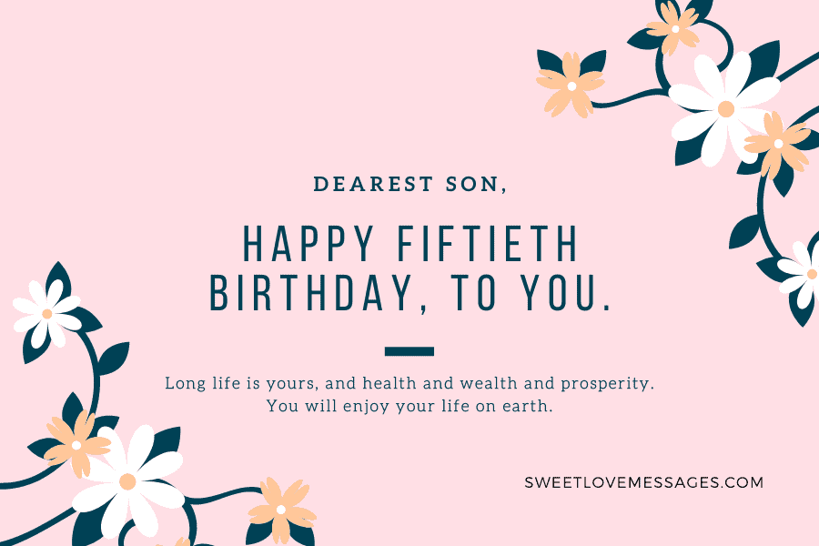 Happy 50th Birthday Wishes for Son 1