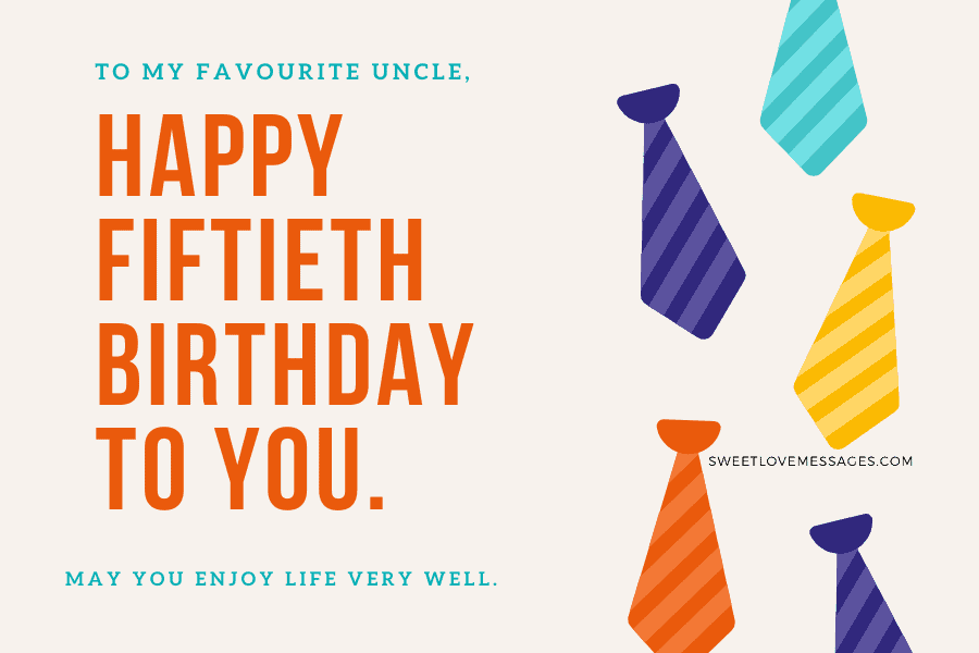 Happy 50th Birthday Wishes for Uncle 2