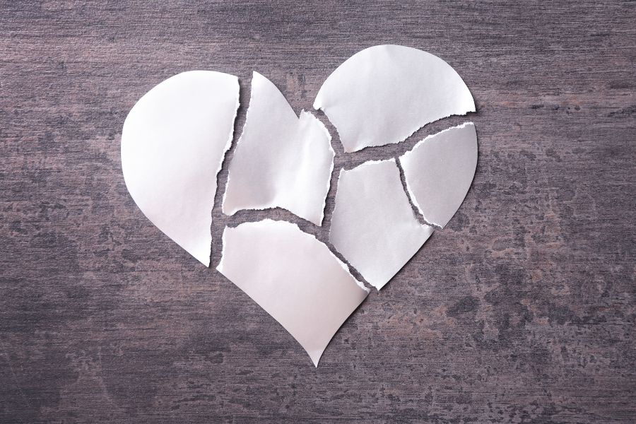 broken pieces of earth in paper
